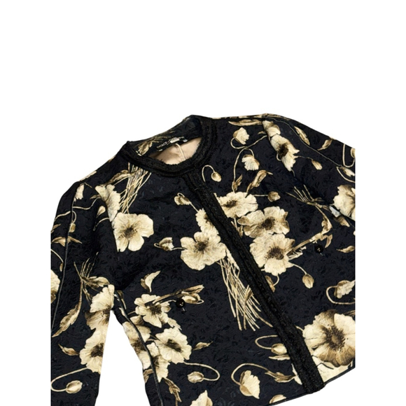 DOLCE & GABBANA women’s AUTHENTIC Floral Textured front button jacket blazer - Picture 4 of 9